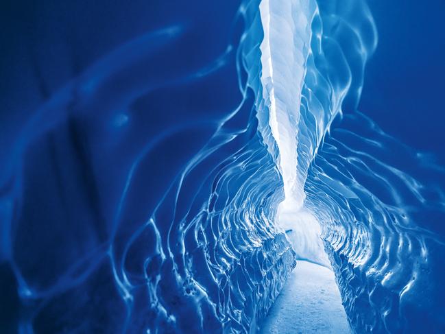 A tunnel carved out of the ice. Picture: Tom Parker