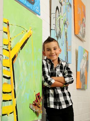 Works by Levi Allaf-Boyd, 7, on show in art gallery | Daily Telegraph