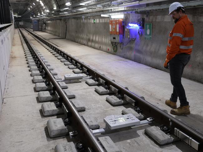 Cross River Rail feature - August 2024 - 11. ETCS (European Train Control System) trackside equipment in tunnel.