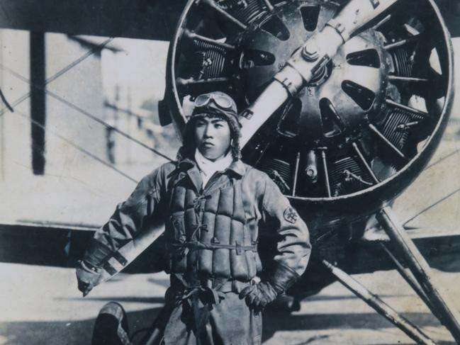 A picture shot before the war of Mitsubishi Zero fighter pilot Kaname Harada. Harada, who is now 97, fought at Pearl Harbour, Midway and Guadalcanal and participated in the bombing of Darwin. After the war, affected by guilt, he set up a kindergarten that he still owns today. Credit: Supplied by Mr Harada, copied by Yuriko Nakao