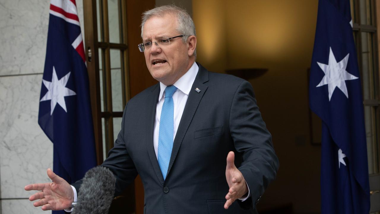 Prime Minister Scott Morrison has been in talks with state and territory leaders about international arrivals. Picture: NCA NewsWire/Andrew Taylor