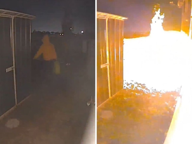 New CCTV footage captures Truganina arson attack. Picture: Supplied