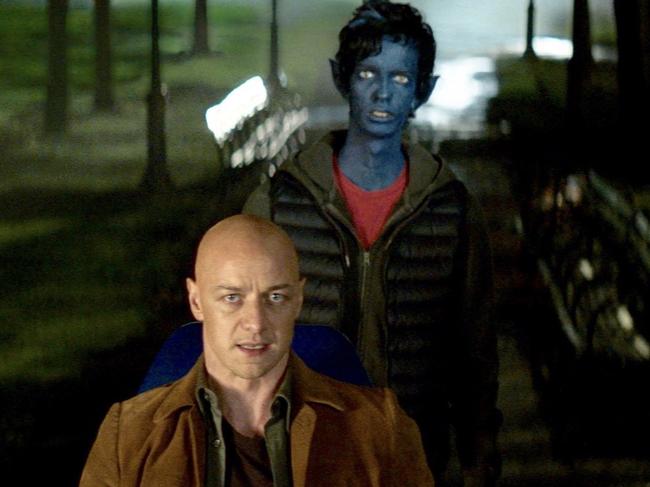 The Professor (James McAvoy) and Nightcrawler (Kodi Smit-McPhee) in a scene from X-Men: Dark Phoenix.