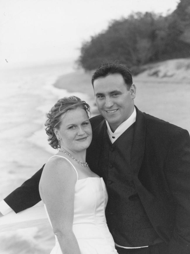 Karen Thornton and Scott Sandy were married in Hervey Bay on March 11, 2001.