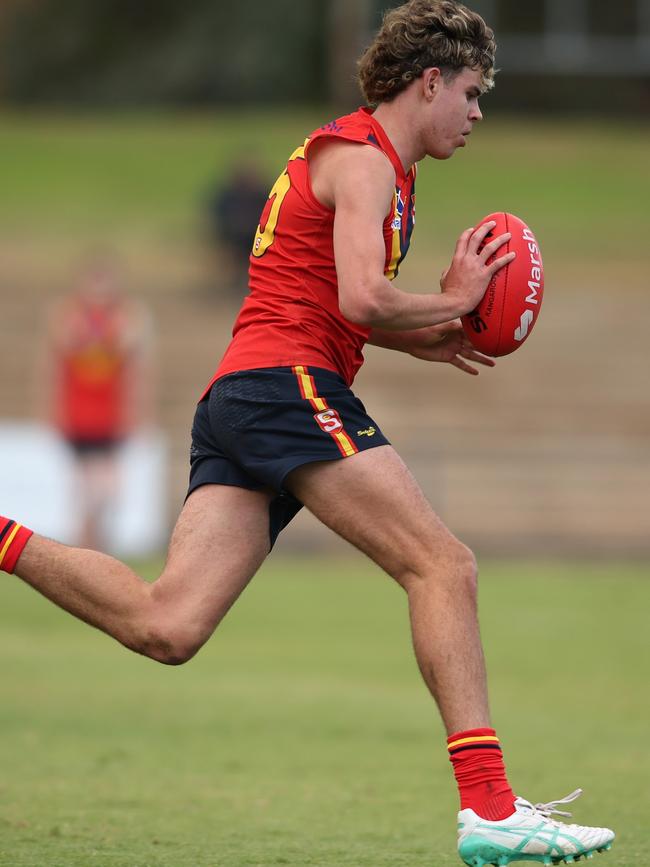 Dougie Cochrane in action for the South Australia under-16s team this year. Picture: Maya Thompson/AFL Photos/via Getty Images