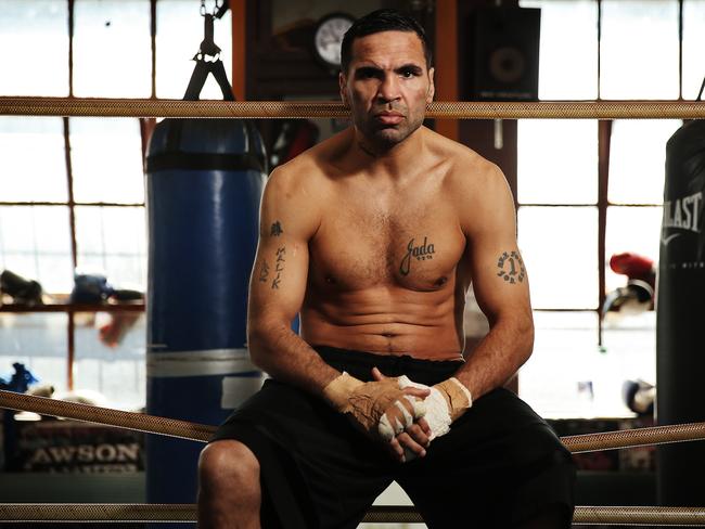 In Sydney, Boxer Anthony Mundine refused to stand for the anthem before his fight with Danny Green.