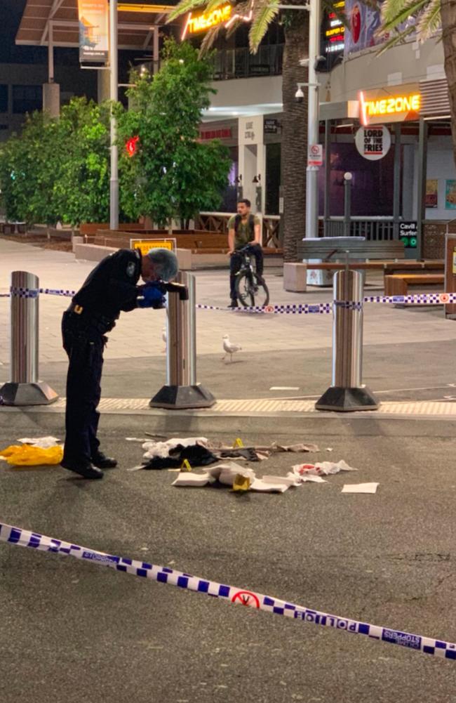 Police in Surfers Paradise after a 27-year-old man was stabbed to death.