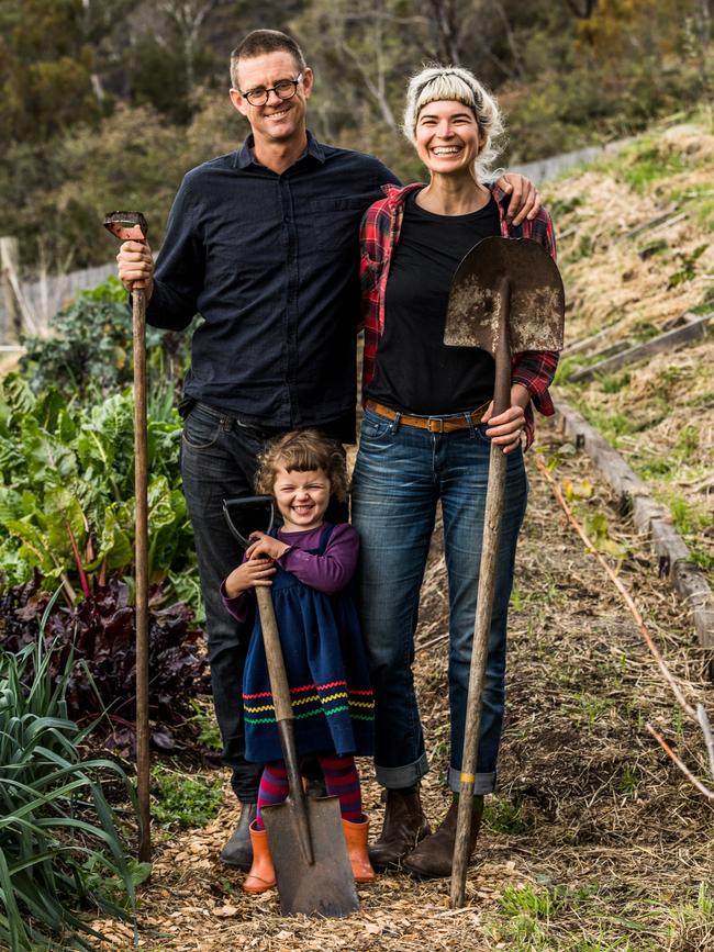 Anton Vikstrom, Hannah Moloney and daughter Frida. Picture: NATALIE MENDHAM