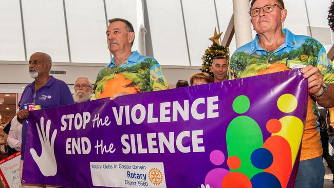 The 2023 NO MORE walk against Domestic and Family Violence at Casuarina Square is part of the International 16 days of activism against family and domestic violence. Picture: Pema Tamang Pakhrin