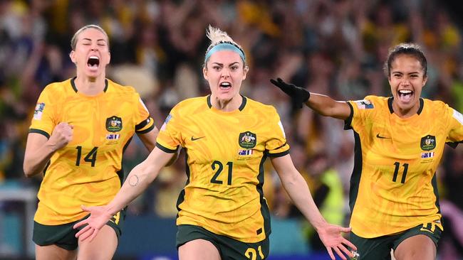 Ellie Carpenter played a crucial role in Australia’s history-making World Cup campaign. But that didn’t stop ‘fans’ from tearing her down. Picture: AFP