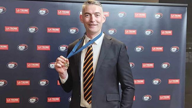 Michael Finn wins his fourth reserve grade league best-and-fairest.