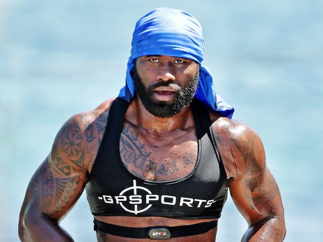 Semi Radradra doing a time trial run on the NSW Central Coast. Picture: Troy Snook