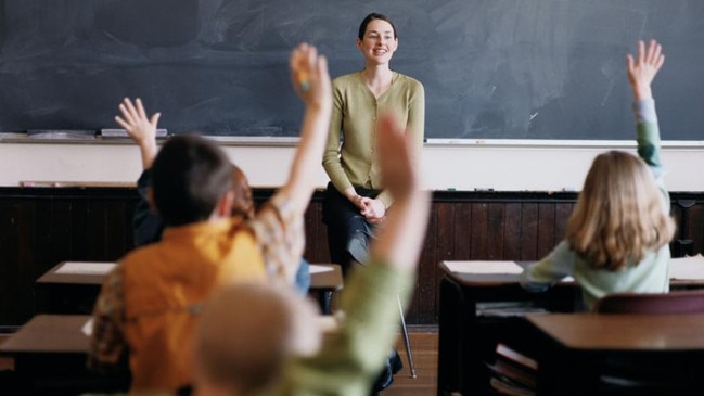 Teacher in a classroom.