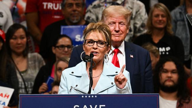 Sarah Palin has been endorsed by Donald Trump. Picture: AFP