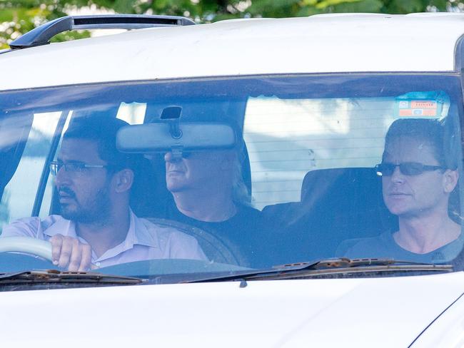 Danny Nikolic and his father John Snr leave Lautoka Hospital in Fiji. Picture: Mark Stewart