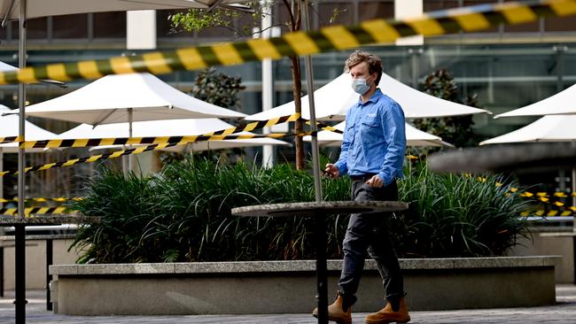 Cafes and restaurants across the city were shut down during the lockdown in September. Picture: NCA NewsWire / Jeremy Piper