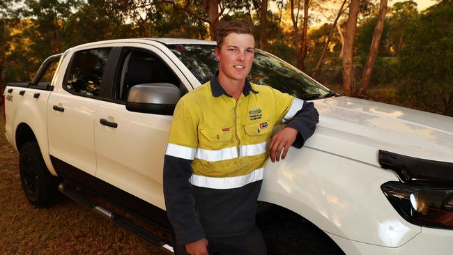 ‘Ridiculous’ ... tradie Callum Partridge with his Ford Ranger. Picture: John Feder