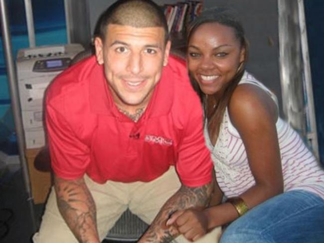 Shayanna Jenkins Hernandez and former fiance Aaron Hernandez.