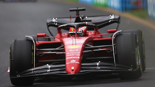 Charles Leclerc of Ferrari in action