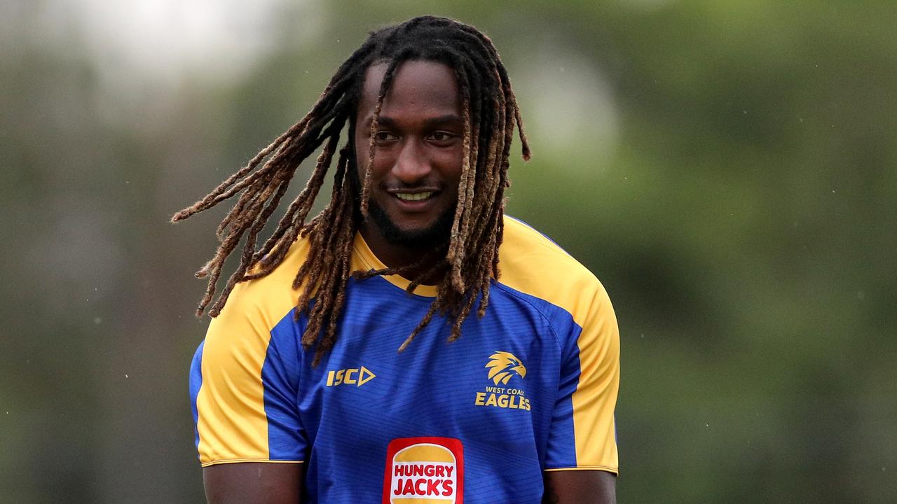Nic Naitanui and his Eagles are preparing to relocate to Melbourne. Picture: Richard Wainwright