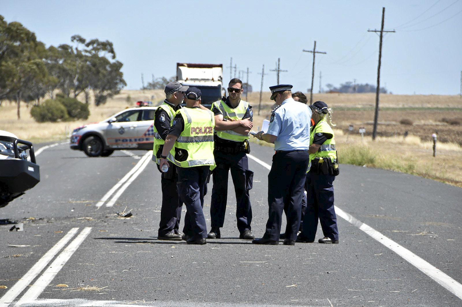 Fatal crash, involving a truck and two cars on Warrego Highway at the intersection Brimblecombe Road. September 2018. Picture: Bev Lacey