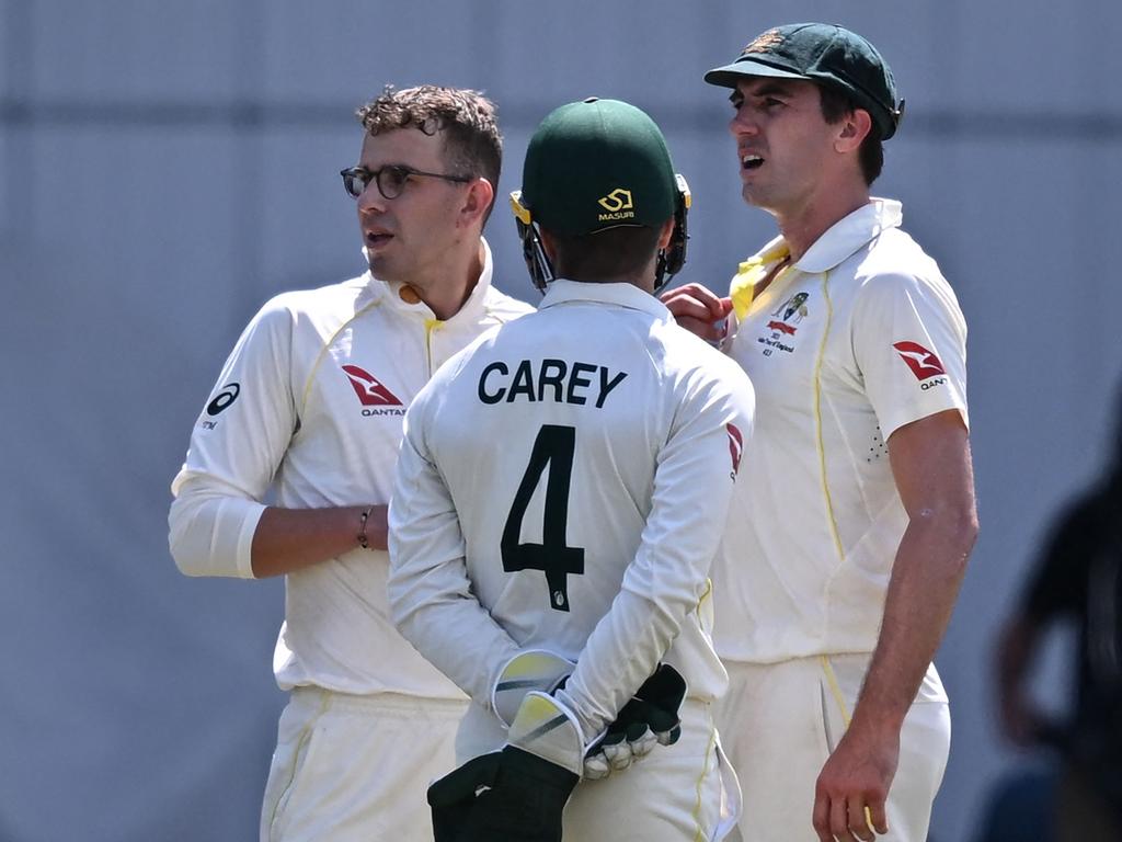 Was it a lack of turn or perhaps a lack of faith from skipper Pat Cummins that led Todd Murphy to bowl less than 10 overs in Leeds? Picture: Paul ELLIS / AFP