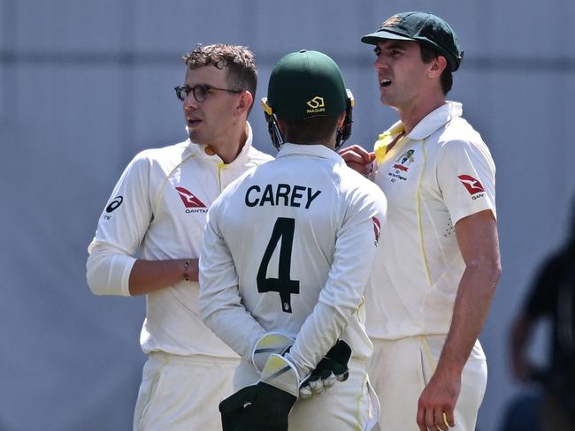 Was it a lack of turn or perhaps a lack of faith from skipper Pat Cummins that led Todd Murphy to bowl less than 10 overs in Leeds? Picture: Paul ELLIS / AFP