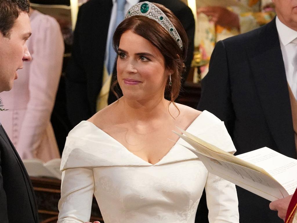 Princess Eugenie of York and Jack Brooksbank attend the wedding of Princess Eugenie of York to Jack Brooksbank at St. George’s Chapel on October 12, 2018 in Windsor, England. (Photo by Jonathan Brady - WPA Pool/Getty Images)