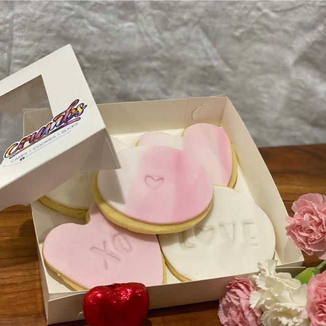 Valentine's Day cookies from Crumbs by Merriweather.