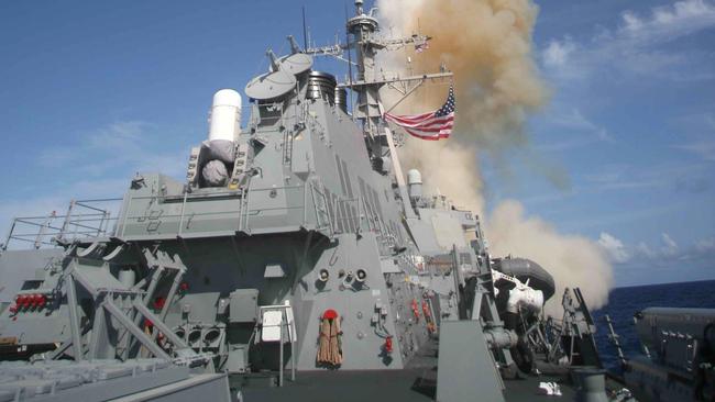 This US Navy jandout image shows a Standard Missile (SM-3) being launched from the Aegis combat system equipped Arleigh Burke class destroyer USS Decatur (DDG 73) operating in the Pacific Ocean 22 June, 2007 during a Missile Defense Agency ballistic missile flight test. Minutes later the SM-3 intercepted a separating ballistic missile threat target, launched from the Pacific Missile Range Facility, Barking Sands, Kauai, Hawaii. It was the first time such a test was conducted from a ballistic missile defense equipped-US Navy destroyer. The previous flight tests were conducted from US Navy cruisers. The maritime capability is designed to intercept short to intermediate-range ballistic missile threats in the midcourse phase of flight. USS De