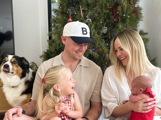 Lachie and Jules Neale celebrate Christmas 2024 with their children. Picture: Instagram