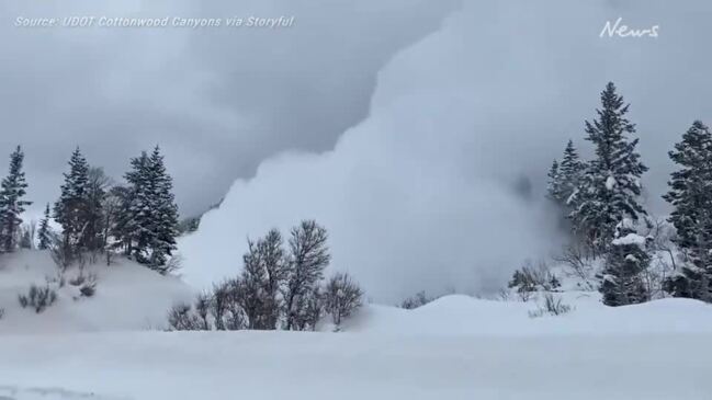 Dramatic avalanche in Utah caught on camera | The Australian