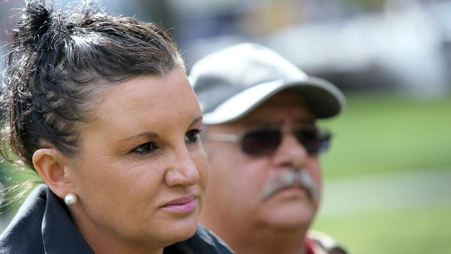 Not moving ... Senator Jacquie Lambie has accused Clive Palmer of “back-flipping all over the place”.