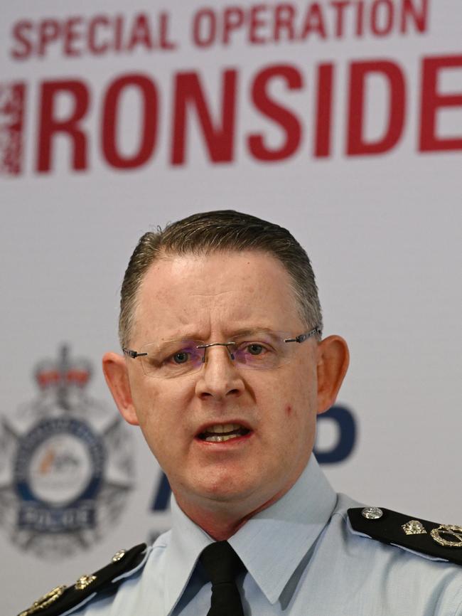 AFP Assistant Commissioner Nigel Ryan in June declared the AFP will focus on targeting Italian organised crime, prompted by invaluable intelligence obtained on the AN0M platform and Operation Ironside. Picture: AAP Image/Dean Lewins