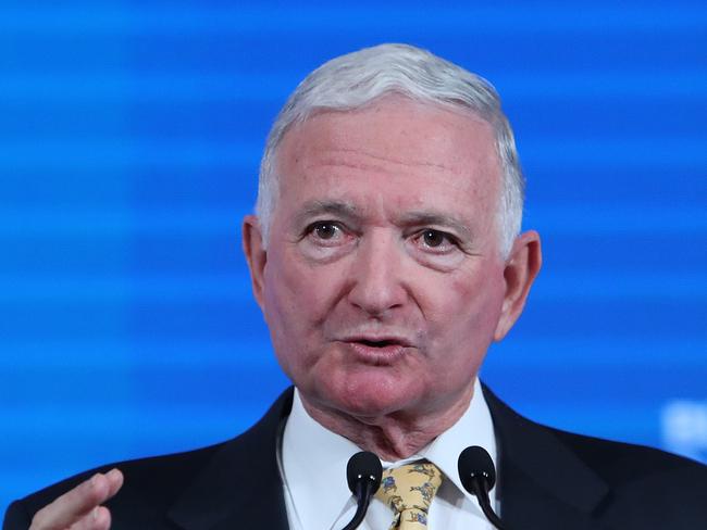 Federal Liberal Party President Nick Greiner addressing The Liberal Party of Australia 61st Federal Council meeting, at the Hyatt Hotel in Canberra. Picture Kym Smith