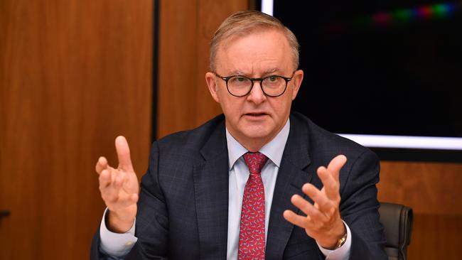 The strategic approach Anthony Albanese outlined to me late last year highlights an innately conservative world view, writes Peter van Onselen. Picture: NCA NewsWire / John Gass