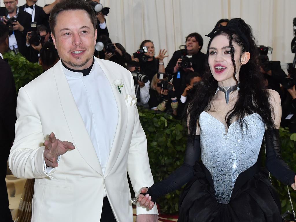 Elon Musk and Grimes. Picture: Angela Weiss/AFP