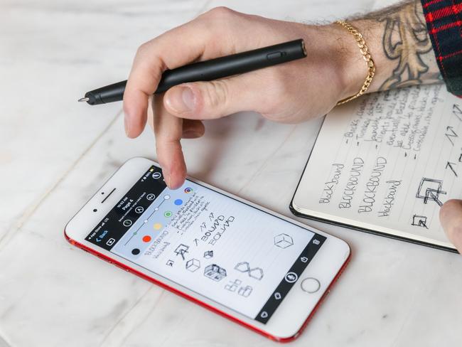 Moleskine's new smart diary records your spoken and written words and makes them accessible online. Picture: Supplied