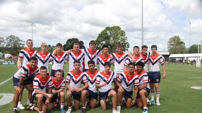 ROOSTERS CROWING: In the NRL U16s and U18s pre-game at Oakes Oval, Lismore ahead of the NRL trial game between the Gold Coast Titans and New Zealand Warriors, the Cbnetral Coast Roosters (shown) defeated the Northern Rivers Titans Photo: Alison Paterson