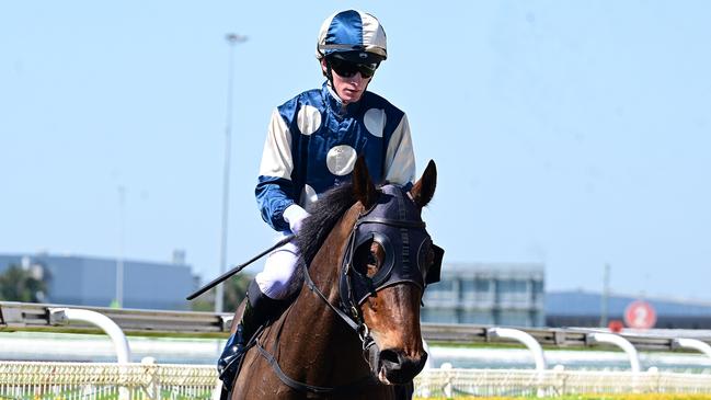 Group 1-winning hoop Kyle Wilson-Taylor has been fined $1000 after punching a hole in the wall of the Eagle Farm jockeys’ room on Saturday. Picture: Grant Peters / Trackside Photography