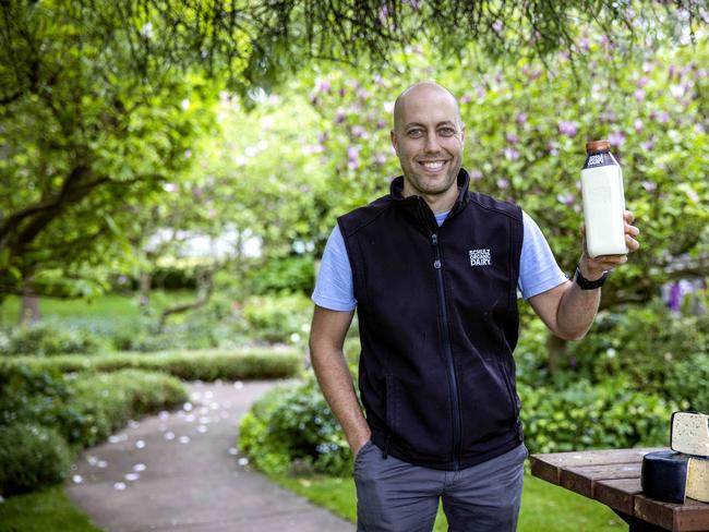 Schulz Organic Dairy founder Simon Schulz. Picture- Nicole Cleary