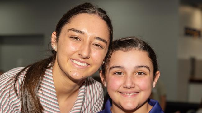 Lily Mifsud YMCA Youth member for Burdekin and Bella Mifsud from Kilcummin State School at the 2022 Mackay Youth Parliament. Picture: Michaela Harlow