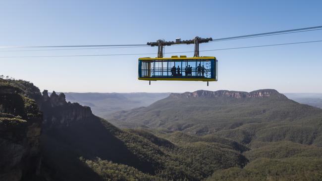 Get on-board the Scenic Skyway for the best views over the Jamison Valley in Katoomba. Picture: Destination NSW