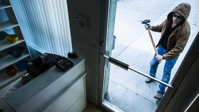 Damien Graham and his accomplices used sledgehammersto break into multiple businesses in Bendigo.