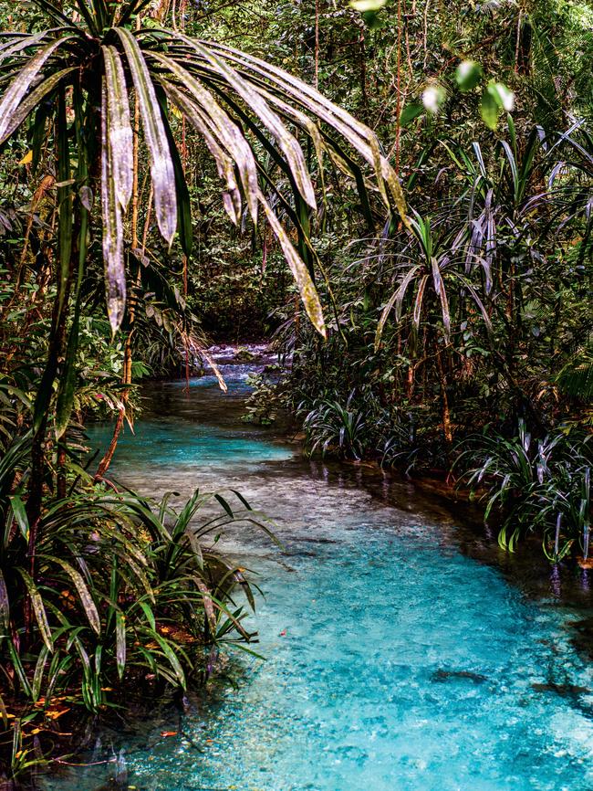 Kali Biru, a mythical river in the jungle. Photography: Chris Schalkx.