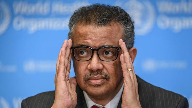 World Health Organisation Director-General Tedros Adhanom Ghebreyesus. Picture: Fabrice Coffrini / AFP