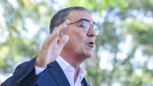 Premier Steven Marshall at Felixstow Reserve where he announced funds to restore wildlife to the area. Picture: Brenton Edwards