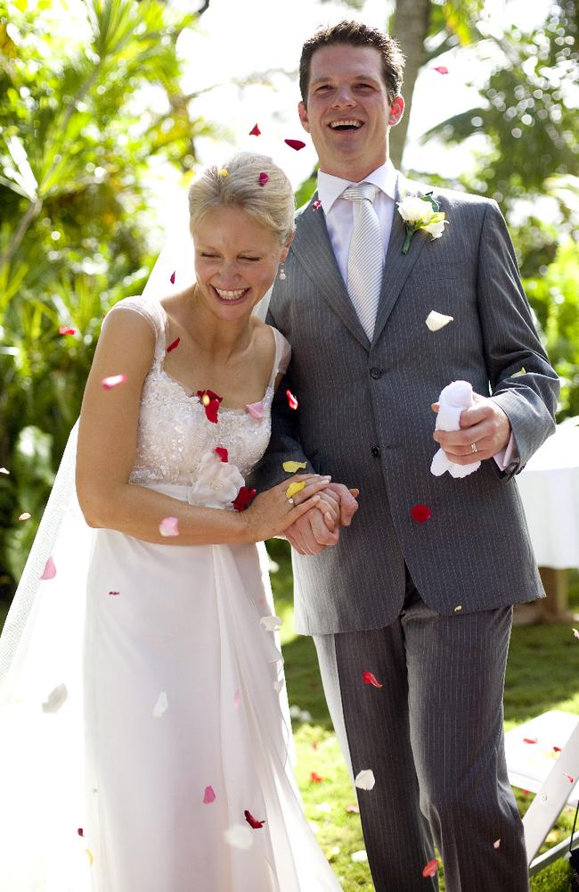 Livinia on her wedding day with husband Alistair Jack. Picture: Supplied