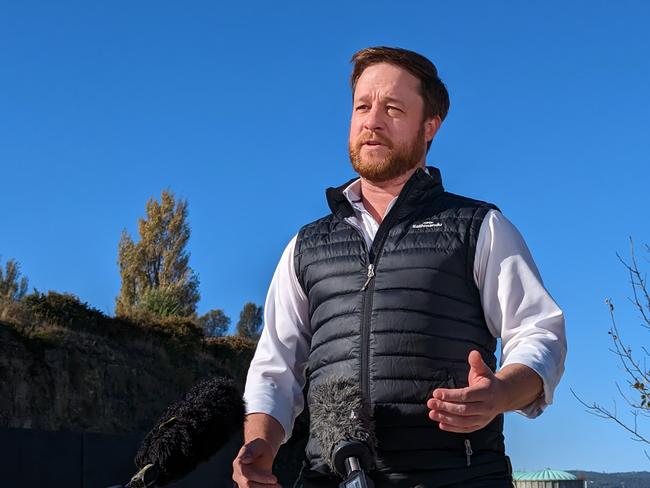 Master Builders Tasmania chief executive Matthew Pollock at Hobart's Macquarie Point. Picture: Alex Treacy