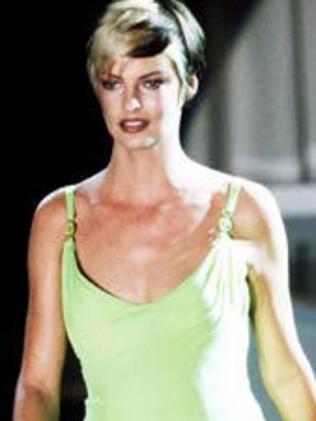 Linda Evangelista on the runway in 1996. Picture: Supplied